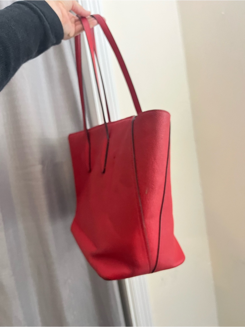 Kate Spade Red Pebbled Leather Tote - Picture 2 of 15